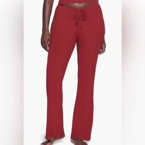 Skims Red Drawstring flared pants